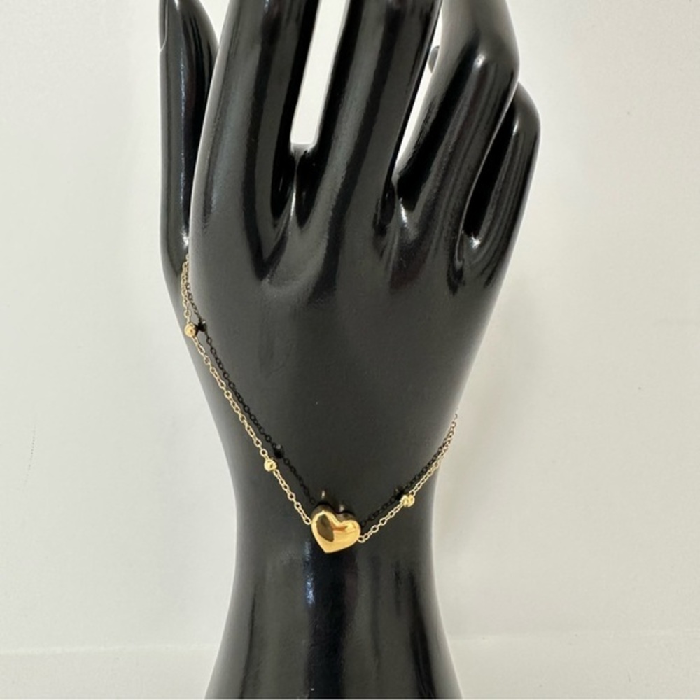 Gold‎ Heart Charm Bracelet